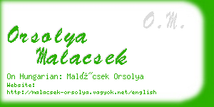 orsolya malacsek business card